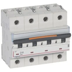 Legrand Disjoncteur DX³ - 25kA - 4P 400V~ - 16A - Courbe D - 6 Modules