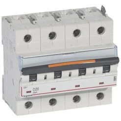Legrand Disjoncteur DX³ - 25kA - 4P 400V~ - 20A - Courbe D - 6 Modules