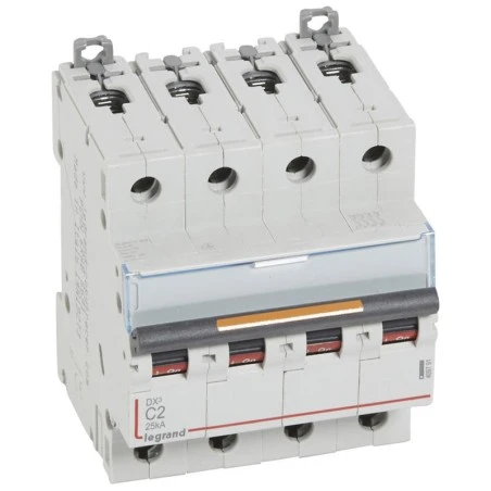 Legrand Disjoncteur DX³ 25kA - 4P 400V~ - 2A - Courbe C - 4 Modules 1 Legrand Disjoncteur DX³ 25kA - 4P 400V~ - 2A - Courbe C - 4 Modules