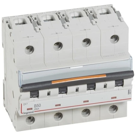 Legrand Disjoncteur DX³ 25kA - 4P 400V~ - 50A - Courbe B - 6 Modules 1 Legrand Disjoncteur DX³ 25kA - 4P 400V~ - 50A - Courbe B - 6 Modules