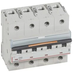 Legrand Disjoncteur DX³ - 25kA - 4P 400V~ - 50A - Courbe D - 6 Modules
