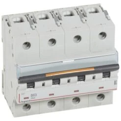 Legrand Disjoncteur DX³ 25kA - 4P 400V~ - 63A - Courbe B - 6 Modules