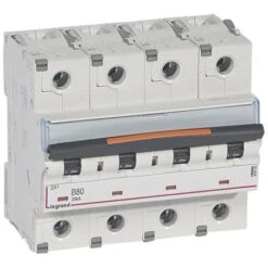 Legrand Disjoncteur DX³ 25kA - 4P 400V~ - 80A - Courbe B - 6 Modules