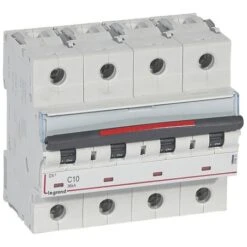 Legrand Disjoncteur DX³ 36kA - 4P 400V~ - 10A - Courbe C - 6 Modules