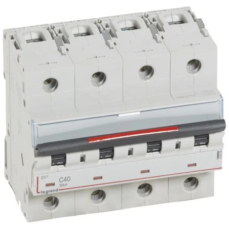 Legrand Disjoncteur DX³ 36kA - 4P 400V~ - 40A - Courbe C - 6 Modules 1 Legrand Disjoncteur DX³ 36kA - 4P 400V~ - 40A - Courbe C - 6 Modules