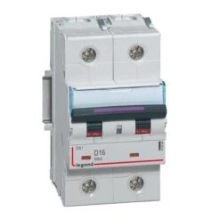Legrand Disjoncteur DX³ 50kA - 2P 230V~ à 400V~ - 16A - Courbe D - 3 Modules