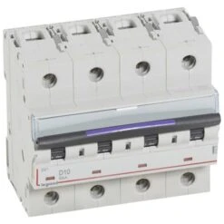 Legrand Disjoncteur DX³ 50kA - 4P 400V~ - 10A - Courbe D - 6 Modules