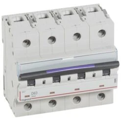 Legrand Disjoncteur DX³ 50kA - 4P 400V~ - 63A - Courbe D - 6 Modules