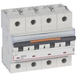 Legrand Disjoncteur DX³ MA 25kA - 4P 400V~ - 25A - 6 Modules