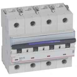 Legrand Disjoncteur Magnétique Seul DX³-M 50kA - 4P 400V~ - 16A - 6 Modules