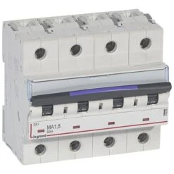 Legrand Disjoncteur Magnétique Seul DX³-M 50kA - 4P 400V~ - 1,6A - 6 Modules