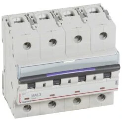 Legrand Disjoncteur Magnétique Seul DX³-M 50kA - 4P 400V~ - 6,3A - 6 Modules