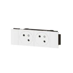 Double Prise De Courant 2x2P+T Surface Soluclip Blanc Pour Goulotte Mosaic à Clippage Direct 4 Modules - LEGRAND -Maison Moderne Electricite double prise de courant 2p t surface soluclip pour goulotte mosaic a clippage direct 4 modules blanc legrand 2