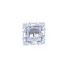 Double Prise RJ45 SQUARE Cat6 Grade3 - Multimédia STP - 250V - Silver
