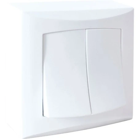 Double Va-et-vient En Saillie Blanc 1 Double Va-et-vient En Saillie Blanc