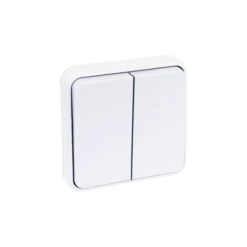 Double Va-et-vient étanche à Encastrer 10A - Blanc