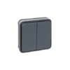 Double Va Et Vient étanche Encastré 10A Gris IP55 OXXO Eur'Ohm