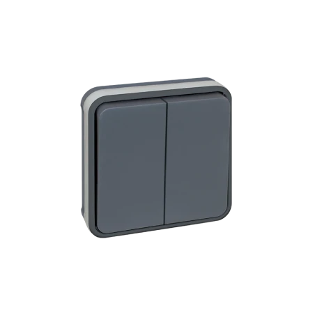 Double Va Et Vient étanche Encastré 10A Gris IP55 OXXO Eur'Ohm 1 Double Va Et Vient étanche Encastré 10A Gris IP55 OXXO Eur'Ohm