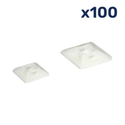 Embase Adhésive Pour Collier - 28x28 Mm - X100