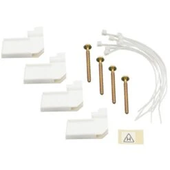 Ensemble De Fixation Dans Cloisons Creuses Ou Sèches Pour Coffret Encastré - 4 Griffes + Colliers LEGRAND