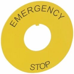 Legrand Etiquette Pour Arrêt D'urgence Avec Marquage Emergency Stop - Jaune
