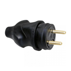 Fiche Caoutchouc 2P+T 16A - IP44 - Sans Bague