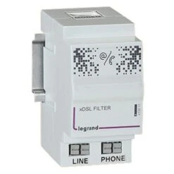 Legrand Filtre ADSL Pour Accès Téléphone Et Internet Dans Coffret Multimédia Optimum - 2 Modules