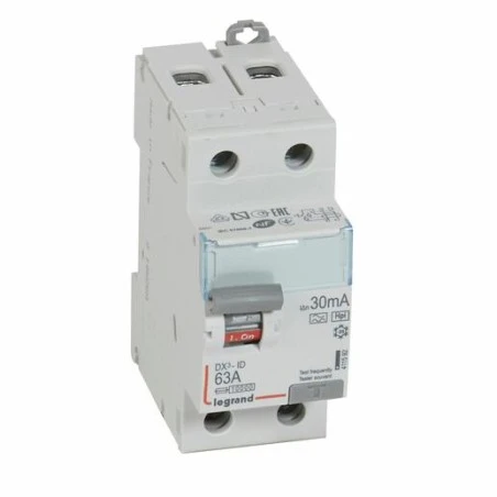 Interrupteur Différentiel 2P 230V~ 63A Type F 30mA - 2 Modules LEGRAND 1 Interrupteur Différentiel 2P 230V~ 63A Type F 30mA - 2 Modules LEGRAND