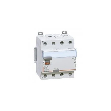 Legrand Interrupteur Différentiel 4P 400V~ 40A Type AC 30mA - 4 Modules 1 Legrand Interrupteur Différentiel 4P 400V~ 40A Type AC 30mA - 4 Modules