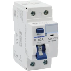 Interrupteur Différentiel 63A - 1P+N - Type AC - 30mA - Connexion Haut/bas Vis - NF