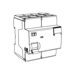 Interrupteur Différentiel 63A - 3P+N - 300mA - Type AC - Connexion Haut/bas Vis - NF