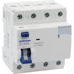 Interrupteur Différentiel 63A - 3P+N - 30mA - Type AC - Connexion Haut/bas Vis - NF