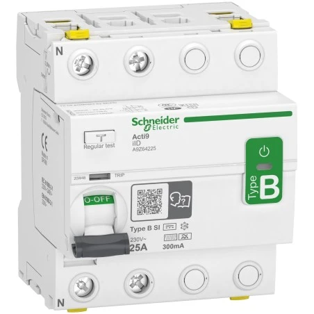 Schneider® Interrupteur Différentiel Acti9 - 2P - 25A - 300mA - Type B - SI - 400V 1 Schneider® Interrupteur Différentiel Acti9 - 2P - 25A - 300mA - Type B - SI - 400V