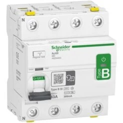 Schneider® Interrupteur Différentiel Acti9 - 4P - 63A - 300mA - Type B - SI - 400V
