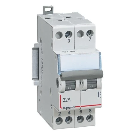 Legrand Interrupteur-inverseur Modulaire Double Va-et-vient 400V~ - 2 Modules 1 Legrand Interrupteur-inverseur Modulaire Double Va-et-vient 400V~ - 2 Modules