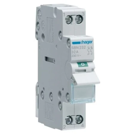 Interrupteur Modulaire 2 Pôles 32A 1 Interrupteur Modulaire 2 Pôles 32A