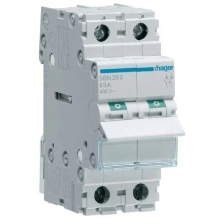 Interrupteur Modulaire 2 Pôles 63A 1 Interrupteur Modulaire 2 Pôles 63A