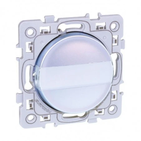 Interrupteur Poussoir à Fermeture Avec Porte-étiquette 10A SQUARE Silver 1 Interrupteur Poussoir à Fermeture Avec Porte-étiquette 10A SQUARE Silver
