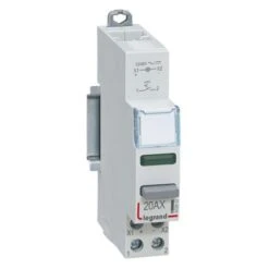 Legrand Interrupteur Poussoir Double Fonction 1NO + LED Vert 12V~ à 48V~ Ou 12V à 48V - 1 Module