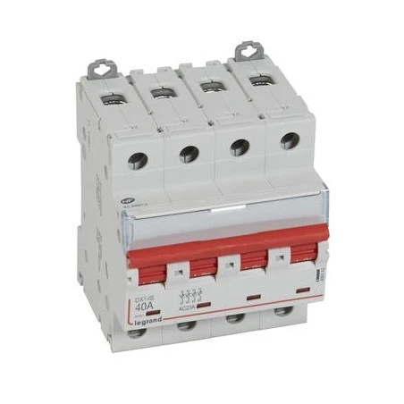 Legrand Interrupteur-sectionneur DX³-IS à Déclenchement 4P 400V~ - 40A - 4 Modules 1 Legrand Interrupteur-sectionneur DX³-IS à Déclenchement 4P 400V~ - 40A - 4 Modules