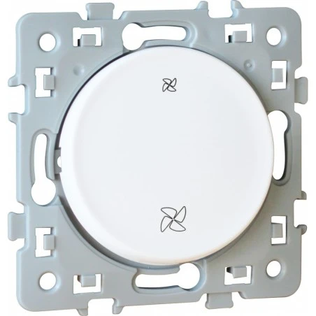 Interrupteur VMC 2 Positions SQUARE 1 Poste - 10AX - 250V - Blanc Eur'Ohm 1 Interrupteur VMC 2 Positions SQUARE 1 Poste - 10AX - 250V - Blanc Eur'Ohm
