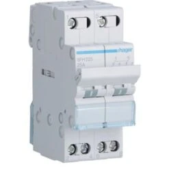 Inverseur Modulaire 2 Pôles 25A, Point Commun Amont, I-II