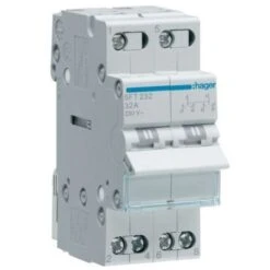 Inverseur Modulaire 2 Pôles 32A, Point Commun Amont, I-0-II