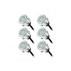 Kit Spot LED Terrasse 6 X 0.6W 12V 4000°K