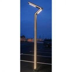 Lampadaires LED ZIGZAG Pour éclairage Public Voie Piéton - 50W à 80W - Avec Couleur De Température Et Finition Au Choix -Maison Moderne Electricite lampadaire 50w 4000k haut4m eclairage public zigzag voie pieton led gris anthracite 2