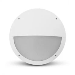 LED Hublot Rond Ø300 18W 1800LM 4000K IP65 Asymétrique Blanc + Détecteur RF Préavis D'extinction