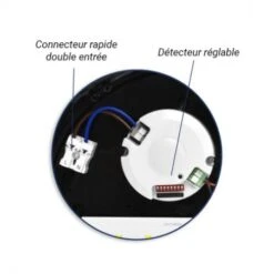 LED Hublot Rond Ø300 18W 1800LM 4000K IP65 Asymétrique Noir + Détecteur RF Préavis D'extinction 7 LED Hublot Rond Ø300 18W 1800LM 4000K IP65 Asymétrique Noir + Détecteur RF Préavis D'extinction -Maison Moderne Electricite led hublot rond o300 18w 1800lm 4000k ip65 asymetrique noir detecteur rf preavis d extinction miidex 2