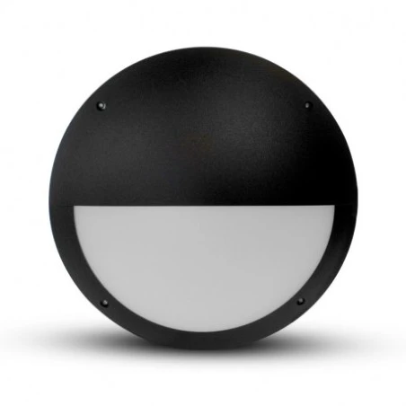 LED Hublot Rond Ø300 18W 1800LM 4000K IP65 Asymétrique Noir + Détecteur RF Préavis D'extinction 1 LED Hublot Rond Ø300 18W 1800LM 4000K IP65 Asymétrique Noir + Détecteur RF Préavis D'extinction