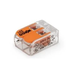 Mini Borne WAGO Pour 2 Conducteurs, 4mm² Avec Levier De Manipulation (Boite De 100 Pièces) -Maison Moderne Electricite mini borne wago pour 2 conducteurs 4mm avec levier de manipulation boite de 100 pieces 1