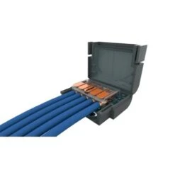 Mini Boite De Jonction Plate - 1x5 - Avec Gel Isolant Et Borne à Leviers